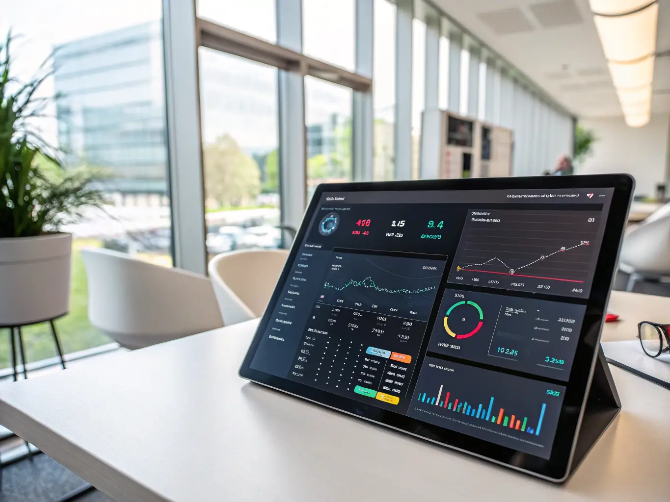 A professional data scientist presenting insights from a data visualization dashboard to a team, highlighting the importance of effective communication in data science.